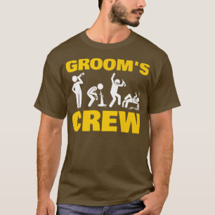 Funny Bachelor Party Grooms Crew-stadion T-shirt