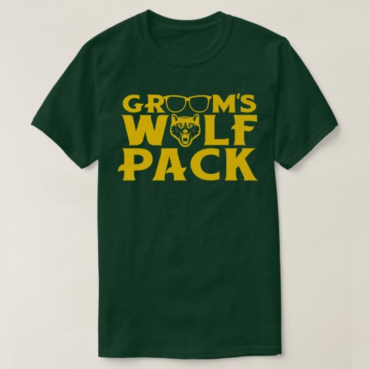 Funny Bachelor Party Grooms Wolfpack bruiloft T-shirt (Design voorkant)