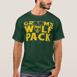 Funny Bachelor Party Grooms Wolfpack bruiloft T-shirt