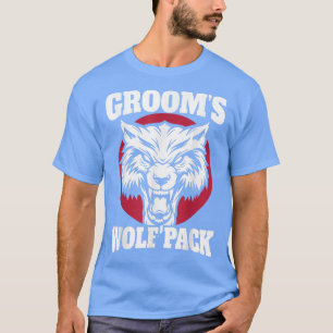 Funny Bachelor Party Grooms Wolfpack bruiloft T-shirt
