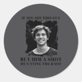 Funny Bachelor Party Mens  Ronde Sticker (Voorkant)