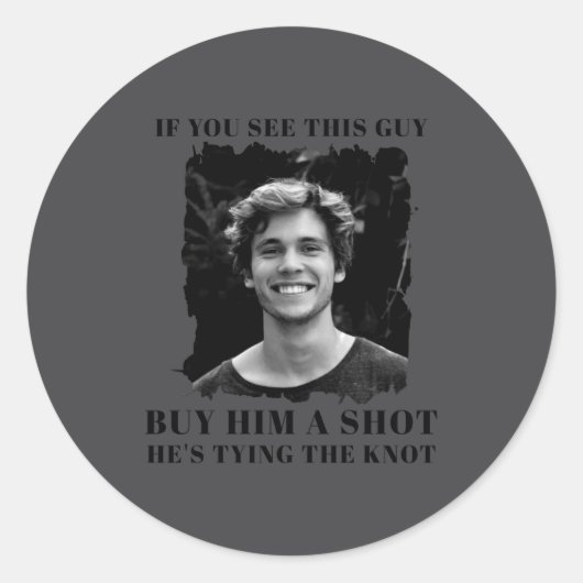 Funny Bachelor Party Mens  Ronde Sticker (Voorkant)