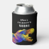 Funny bachelor party quote T-Rex gepersonaliseerd Blikjeskoeler (Blikje Voorkant)