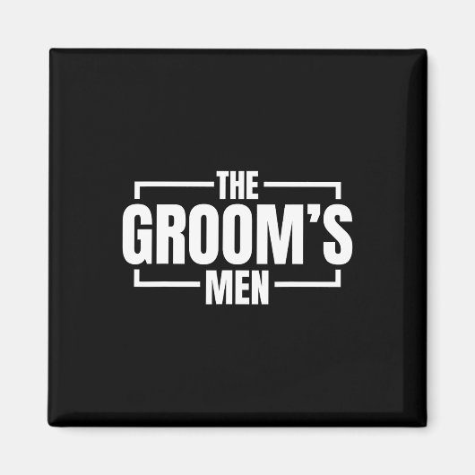 Funny Bachelor Party The Grooms Mannen Stal Weddin Magneet (Voorkant)