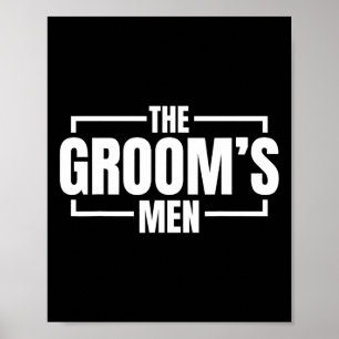 Funny Bachelor Party The Grooms Mannen Stal Weddin Poster