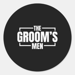 Funny Bachelor Party The Grooms Mannen Stal Weddin Ronde Sticker