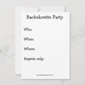 Funny Bacheloratte Party Kaart (Achterkant)