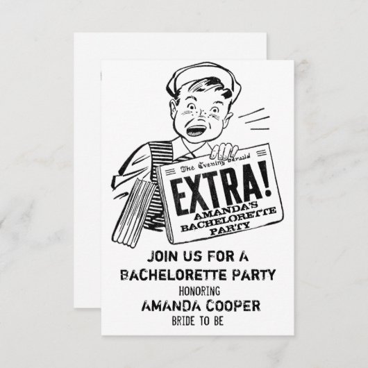 Funny bachelorette party bachelor kaart (Voorkant / Achterkant)