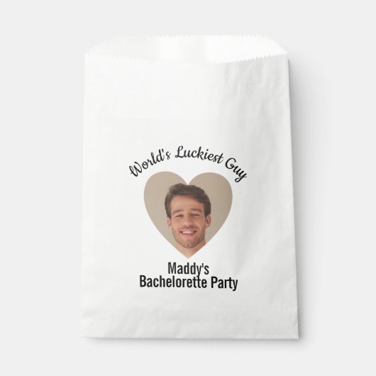 Funny Bachelorette Party Groom's Face Favor Bedankzakje (Voorkant)