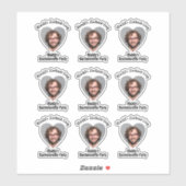 Funny Bachelorette Party Groom's Face Favor Sticker (Vel)