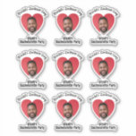Funny Bachelorette Party Groom's Face Sticker<br><div class="desc">Fun accessoire voor het vrijgezellenfeest van de bruid. Voeg uw eigen foto van de groep toe en personaliseer met uw eigen tekst.</div>