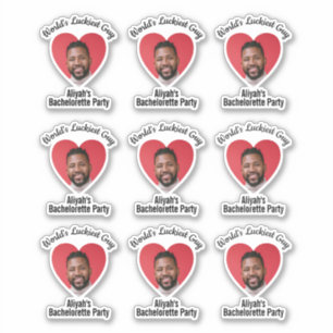 Funny Bachelorette Party Groom's Face Sticker