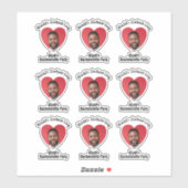 Funny Bachelorette Party Groom's Face Sticker (Vel)