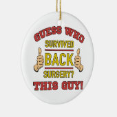 Funny Back Chirgery Keramisch Ornament (Rechts)