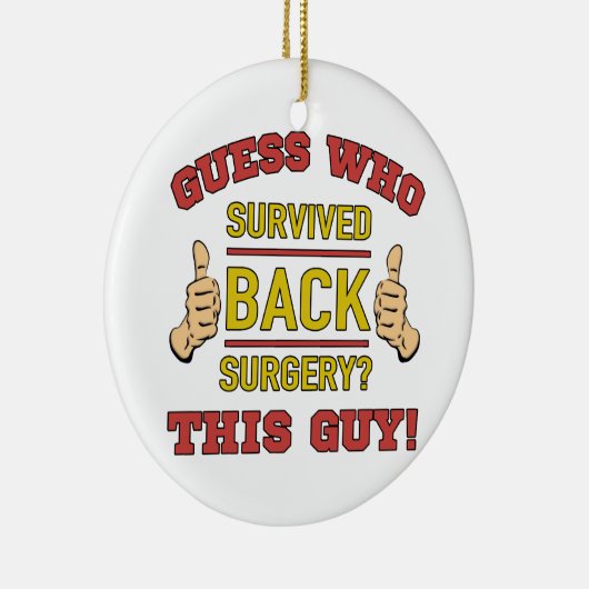 Funny Back Chirgery Keramisch Ornament (Rechts)