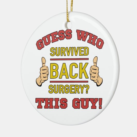 Funny Back Chirgery Keramisch Ornament (Links)