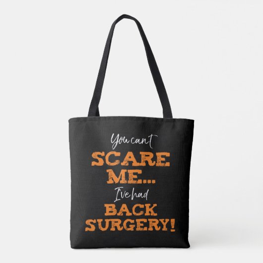 Funny Back Surgery Recovery ‘Scare’ Tote Bag (Achterkant)