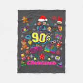 Funny Back To 90's Christmas Nostalgia Quotes Grap Fleece Deken (Voorkant)