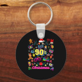 Funny Back To 90's Christmas Nostalgia Quotes Grap Sleutelhanger (Voorkant)
