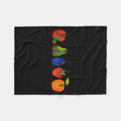 Funny Back To School Cute Hungry Lover Fruits Teac Fleece Deken (Voorkant (Horizontaal))