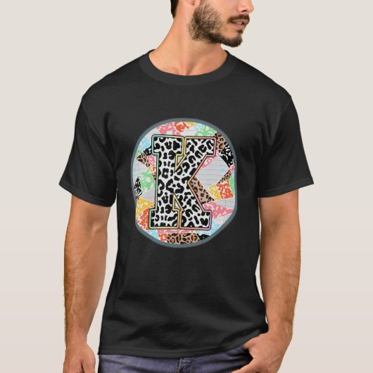 Funny Back to School Hallo Kindergarten Leopard Ra T-shirt (Voorkant)