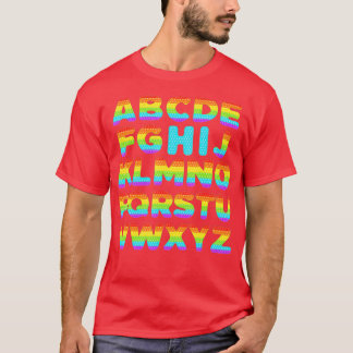 Funny Back to School Hi Alphabet Pre k Kindergarte T-shirt