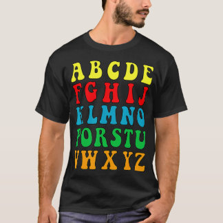 Funny Back to School Hi Alphabet Pre K kleuterscho T-shirt