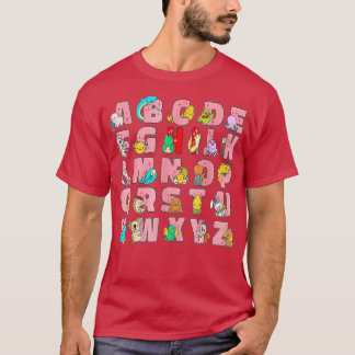 Funny Back to School Hi Alphabet Pre K kleuterscho T-shirt