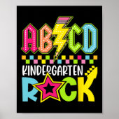 Funny Back To School Lightning Bolt Kindergarten R Poster (Voorkant)