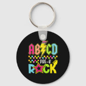 Funny Back To School Lightning Bolt Pre K Rock Kid Sleutelhanger (Voorkant)