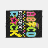 Funny Back To School Lightning Bolt Preschool Rock Fleece Deken (Voorkant (Horizontaal))