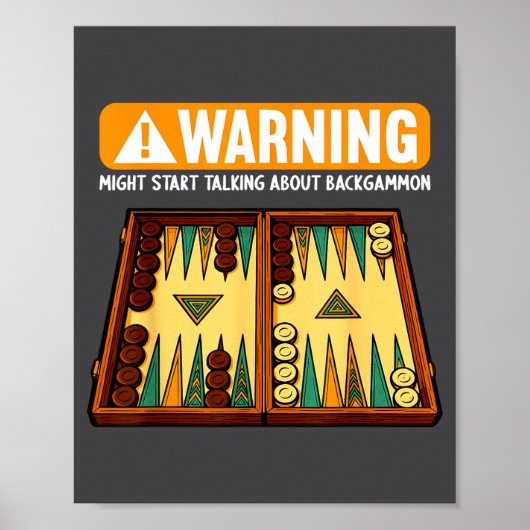 Funny Backgammon  Poster (Voorkant)