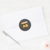 Funny Backgammon  Ronde Sticker (Envelop)