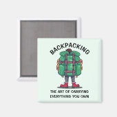 Funny Backpackaging Magneet (Voorkant / Achterkant)