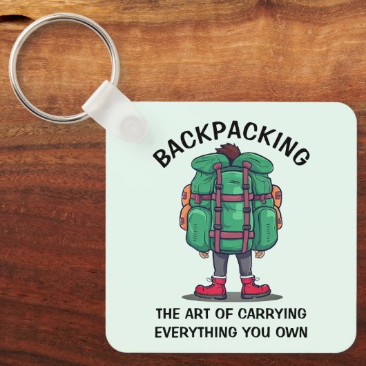 Funny Backpackaging Sleutelhanger (Voorkant)