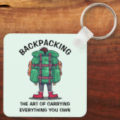 Funny Backpackaging Sleutelhanger (Achterkant)