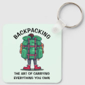 Funny Backpackaging Sleutelhanger (Achterkant)