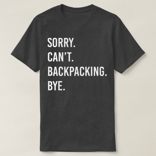 Funny Backpackaging T-shirt (Design voorkant)