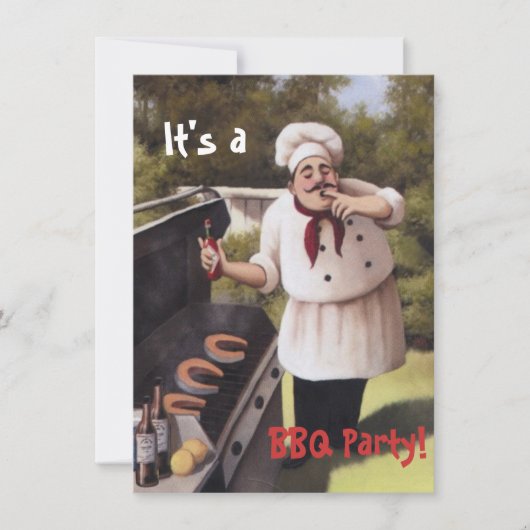 Funny Backyard BBQ Party nodigt uit Kaart (Voorkant)