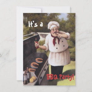 Funny Backyard BBQ Party nodigt uit Kaart
