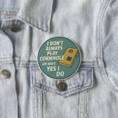 Funny Backyard Game Enthusiast Cornhole Player Ronde Button 7,6 Cm (In situ)