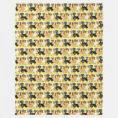 Funny Backyard Kippen Poolse Hens Polka Dot Fleece Deken (Voorkant)