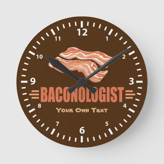 Funny Bacon Baconoloog Ronde Klok (Voorkant)