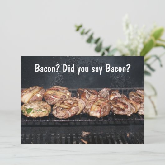 Funny Bacon BBQ, Uitnodiging (Staand voorkant)
