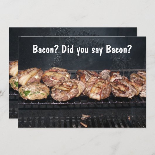 Funny Bacon BBQ, Uitnodiging (Voorkant / Achterkant)