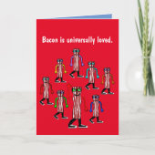 Funny Bacon Birthday Card Kaart (Voorkant)