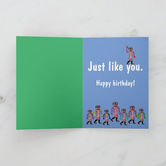 Funny Bacon Birthday Card Kaart (Binnen)