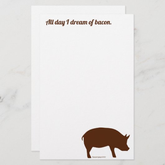 Funny bacon briefpapier (Voorkant / Achterkant)