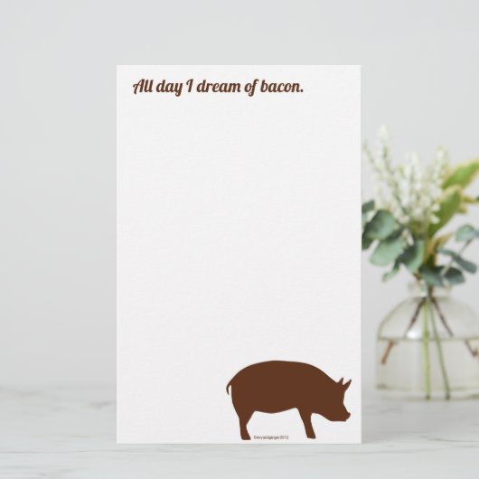 Funny bacon briefpapier (Staand voorkant)