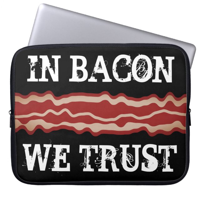 Funny bacon citeert laptophoes voor varkensminnaar laptop sleeve (Voorkant)